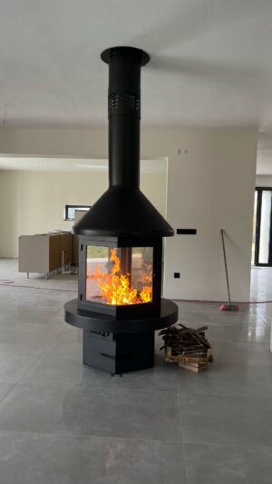 80'lik Yuvarlak Tip Orta Şömine