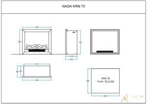 AKS NADA KRN 70 CM ELEKTRİKLİ ŞÖMİNE